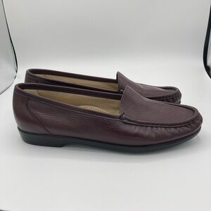 SAS Shoes Simplify Loafer Womens Size 10 Leather Burgundy Made in USA
